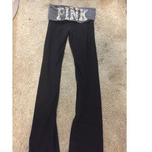 Victoria's Secret PINK bling bootcut yoga pants